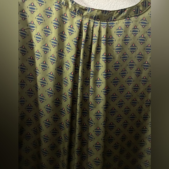 Liz Claiborne Burnt Olive Geo Blouse XXL - Picture 7 of 14